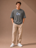 The Great Wave Olive Grey Oversized T-shirt