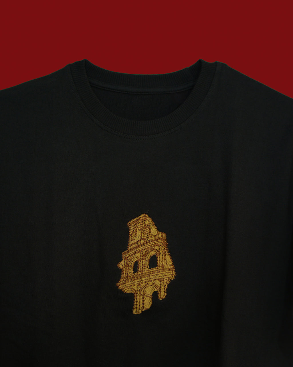 Roman Colosseum Black Oversized T-shirt