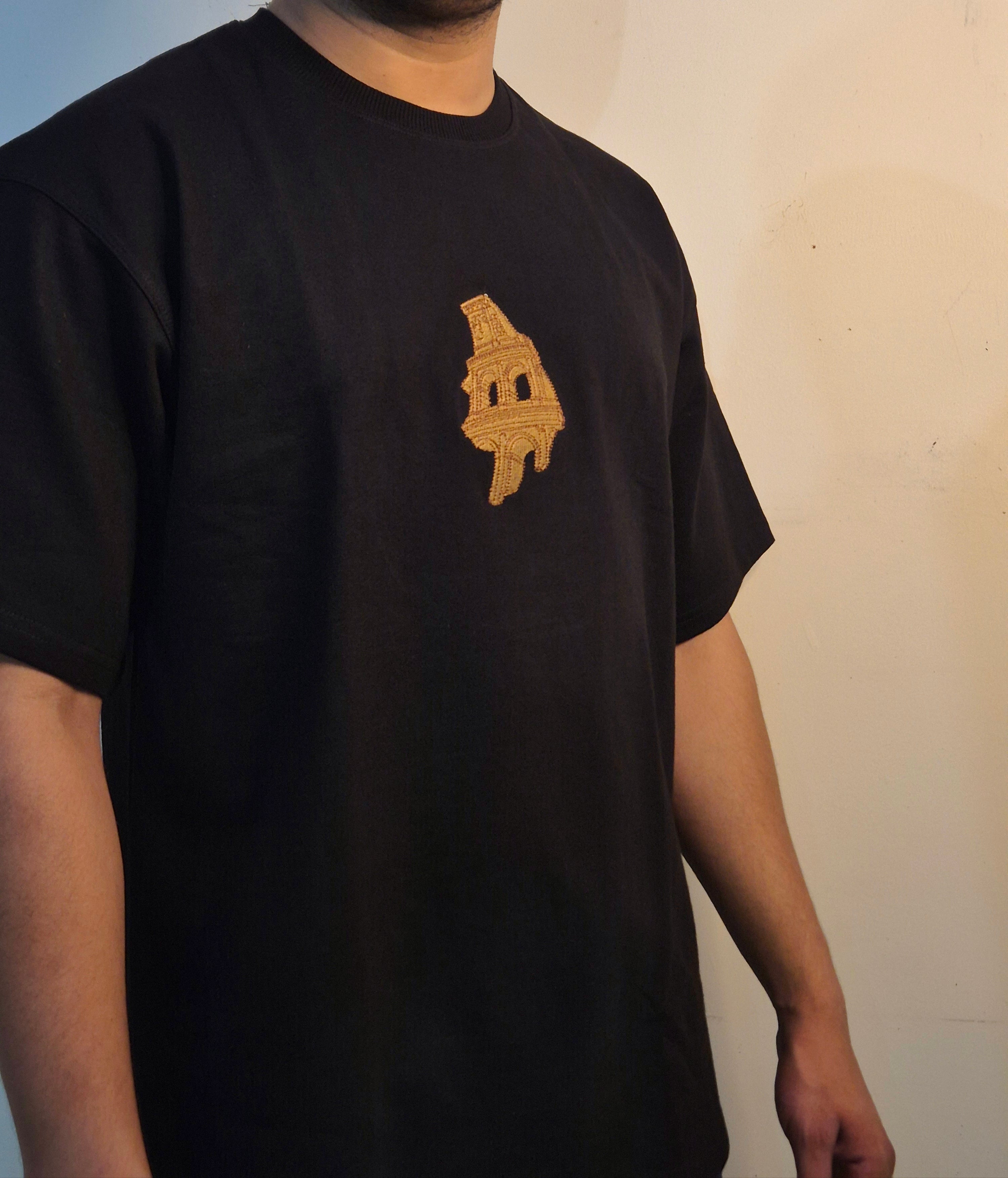Roman Colosseum Black Oversized T-shirt