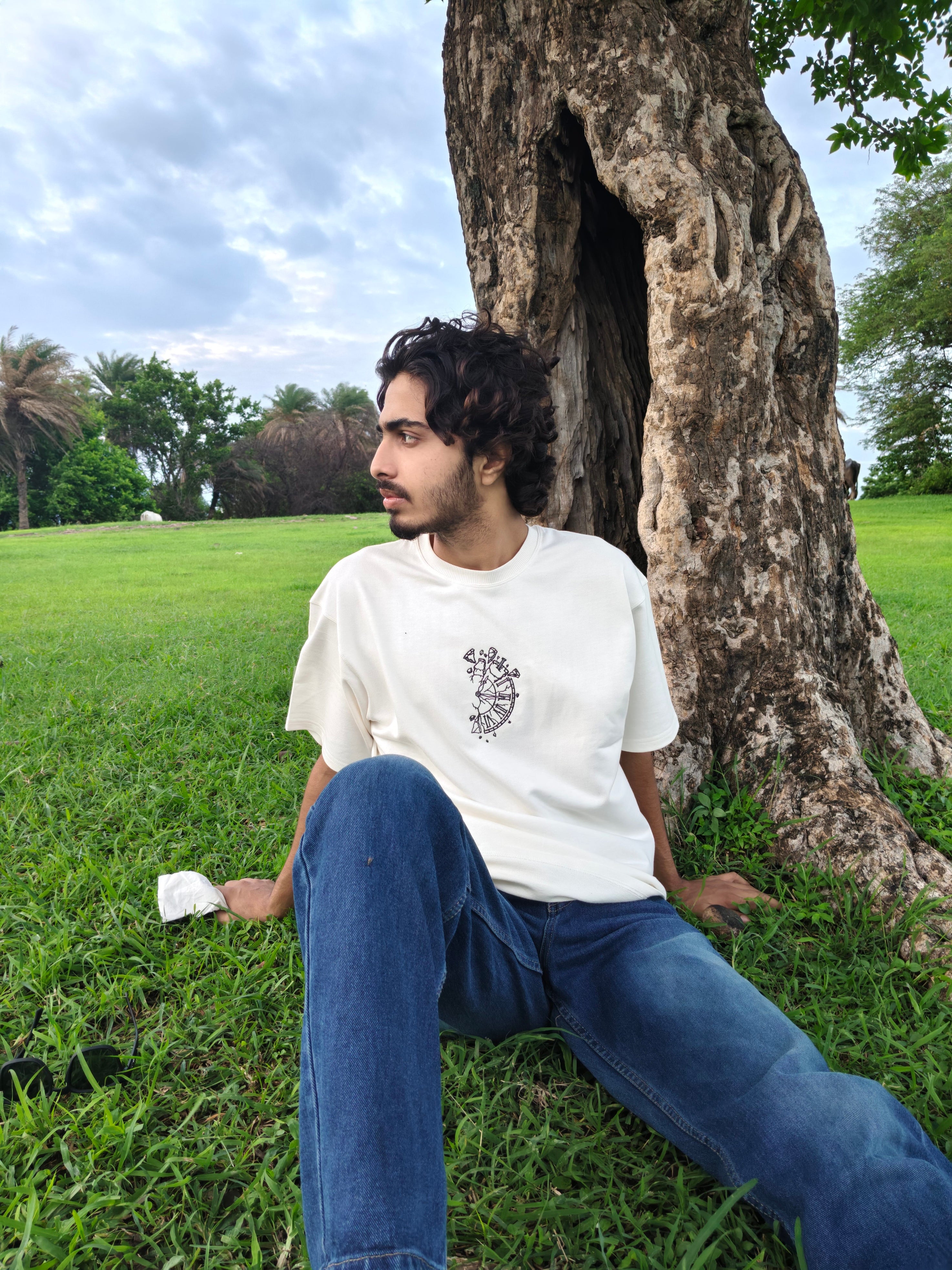 Broken Clock Off White Oversized T-shirt